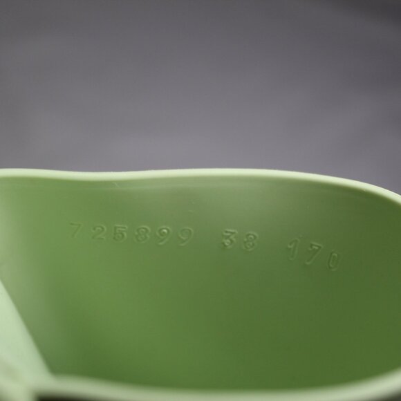 NWB Gucci Logo Rubber Clogs Mules Slip Ons Light Green 38 725899 - Picture 6 of 8